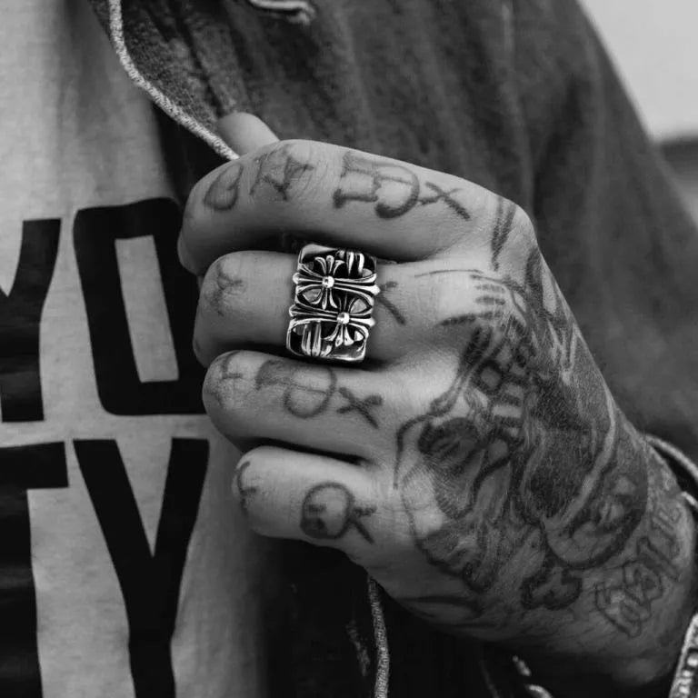 Chrome-Hearts SQUARE CEMETERY RING
