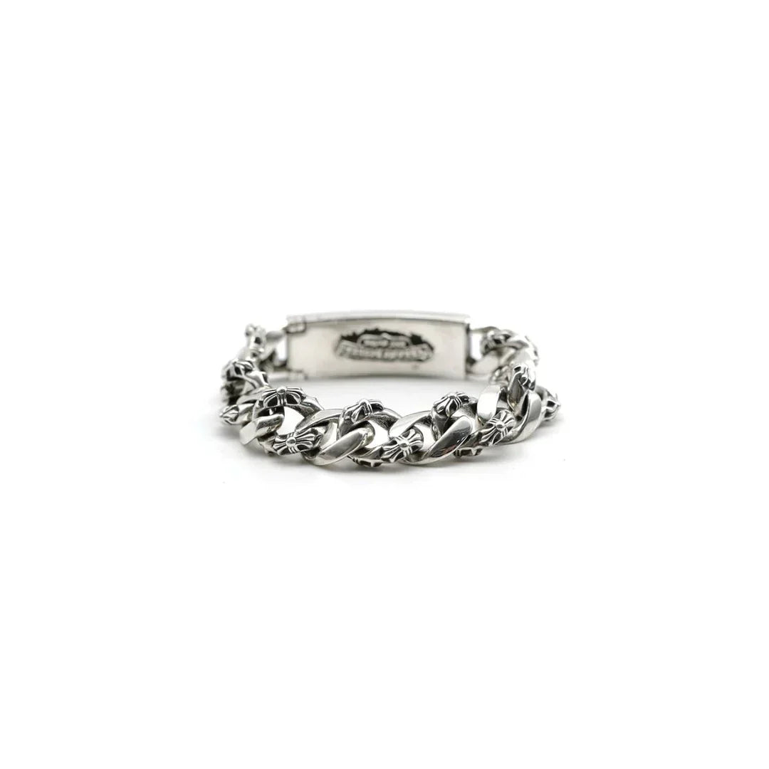 Chrome-Hearts DAGGER ID FANCY LINK CLIP BRACELET -9